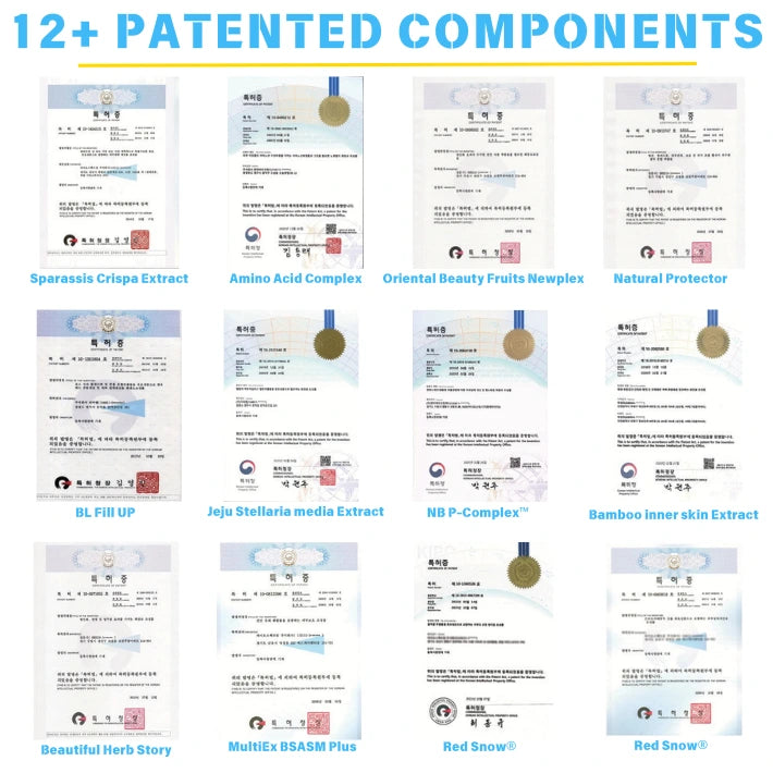 12+ PATENTED COMPONENTS